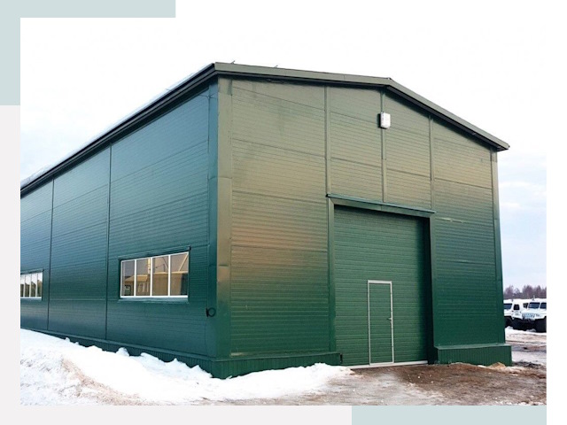Двускатные ангары в Серове
