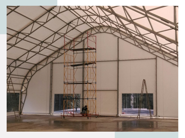 Шатровые ангары в Серове