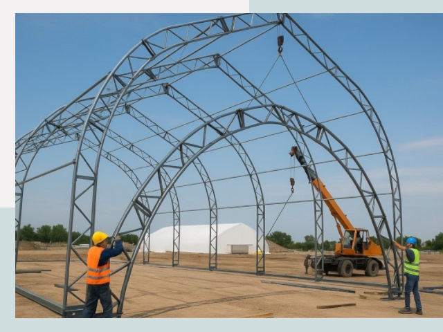 Монтаж ангаров в Серове от 612 руб. - Надежно и быстро